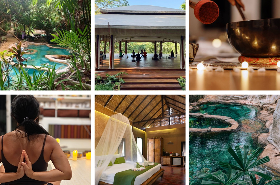 yoga shala, wellness area and accomodation at wareerak hot spring and wellness krabi during samadee yoga soul space retreat